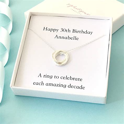 Best 30th birthday gift ideas for him & her 1. Personalised 30th Birthday Necklace By Sophie Jones ...