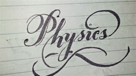 Calligraphy Writing Style Letter Physics Unique Writing Youtube