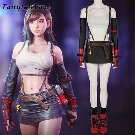 Game Final Fantasy Vii Remake Tifa Lockhart Cosplay Halloween Outfit Costume Women S Costumes