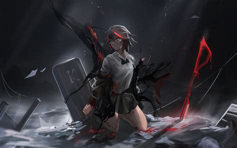 Desktop Wallpaper Ryūko Matoi Kill La Kill Anime Girl Dark Anime