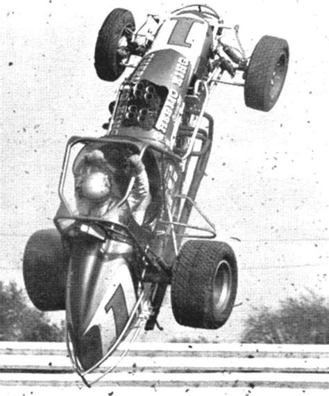 gary bettenhausen heads skyward during the 1972 hulman classic at terre haute this was the