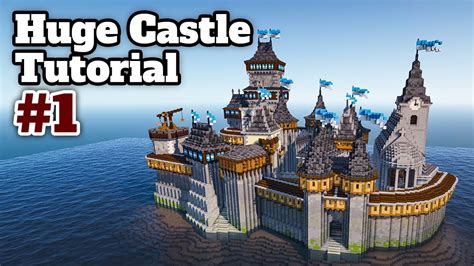 Minecraft How To Build A Huge Castle Tutorial 01 Youtube