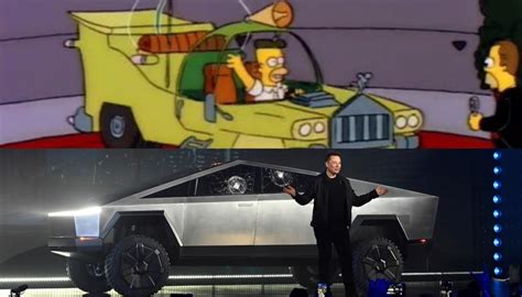 Simpsons Reuters Elon Homer Car Cybertruck The Big Smoke