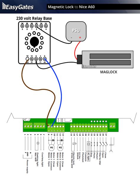 Access Control Magnetic Door Lock Wiring Diagram