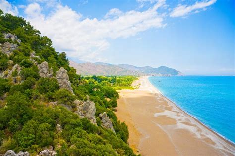 Beautiful Beach Mediterranean Coastturkey Stock Image Image Of