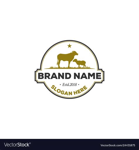 Animal Farm Logo Designs Vintage Logo Royalty Free Vector