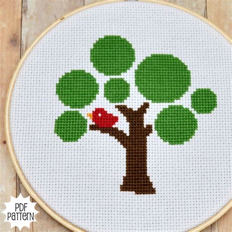 With over 200 designs, you'll find something here that is perfect for your next cross stitch project. Circle Tree Cross Stitch Pattern Instant Download | Etsy ...