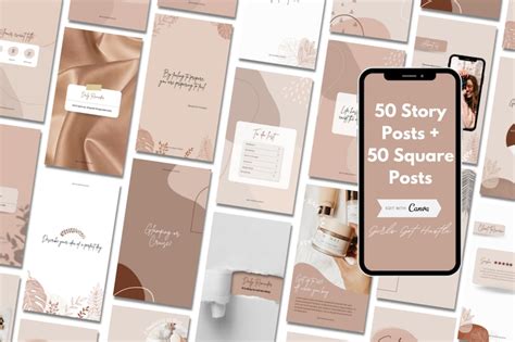 Nude Instagram Templates Editable In Canva Notification Etsy