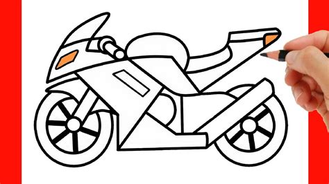 How To Draw A Motorcycle Easy Youtube