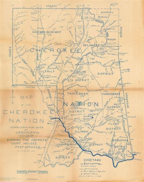 Old World Auctions Auction 119 Lot 336 Map Of The Cherokee Nation