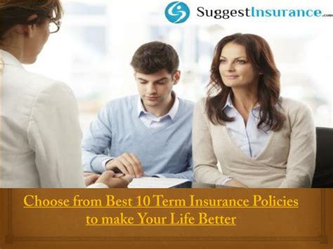 Ppt Choose From Best 10 Term Insurance Policies To Make