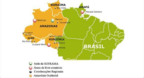 Map showing location of manaus in brazil. Zona Franca de Manaus: o que é, história e importância ...