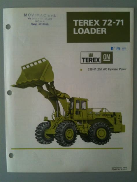 Earthmoving Machinery Sales Brochures Terex Gm Wheel Loader 72 71 518