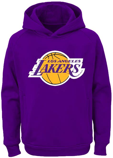 Youth Los Angeles Lakers Primary Logo Tackle Twill Applique Hoodie