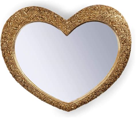 Dusx Gold Heart Mirror Uk Kitchen And Home