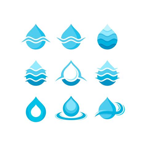 Vector Graphic Set Of Water Logo Design Template 8930359 Vector Art At