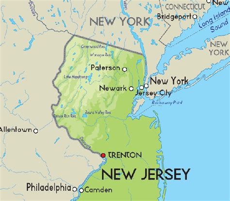 New York New Jersey Map Map