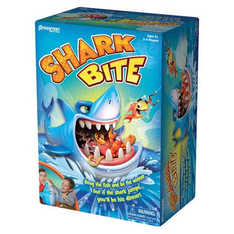 Pressman Shark Bite Game Ages 4 Roll The Die And Fish For Colorful