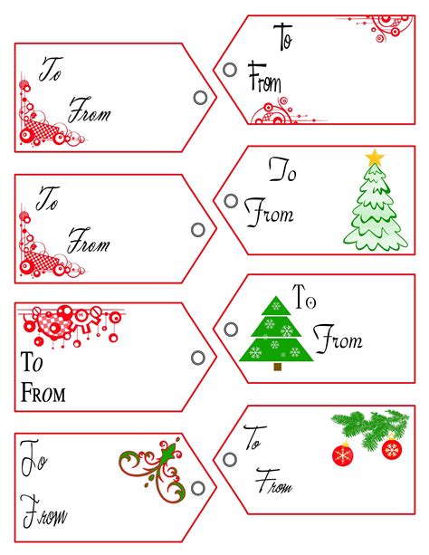 Create Beautiful Printable Christmas Gift Tags With Templates Templatelab