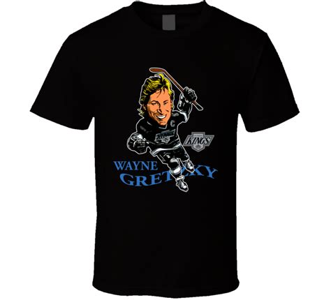 Wayne Gretzky Los Angeles Hockey Retro Caricature T Shirt Classic