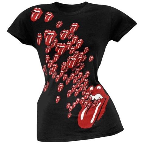 Rolling Stones Multiple Tongues Juniors T Shirt Women S Size Small Black Black Shirt T