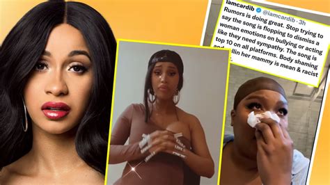 Cardi B Goes Off On Fans For Dragging Lizzo And Making Her Cry Youtube