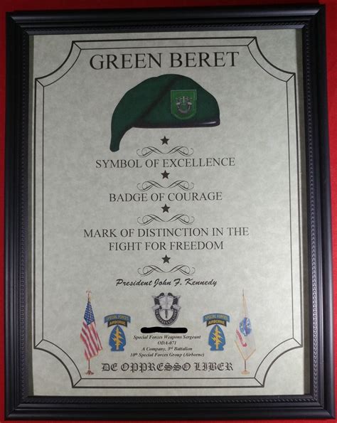 Nice Or Better Army Special Forces Jfk Green Beret Quote Etsy