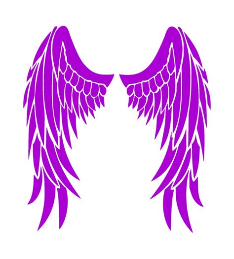 Angel Wings Purple Colored Printable Images In 3 Formats Svg Png