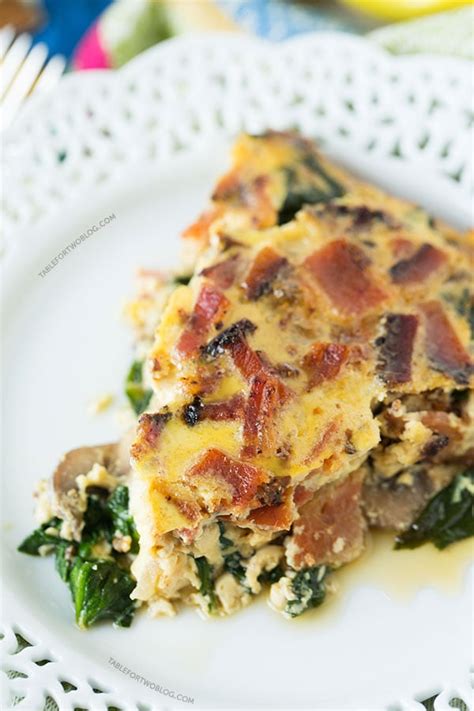 Crustless Bacon And Egg Quiche