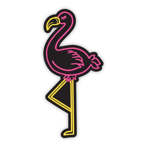 Flamingo Neon Sticker Skull Tattoo Design Tattoo Designs Easy Peel