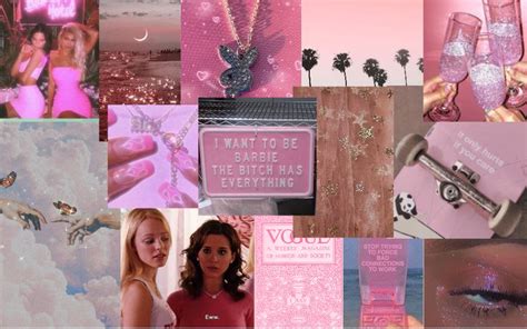 Pastel red aesthetic wallpaper collage Macbook Screesaver Pink Aesthetic in 2020 | Aesthetic ...