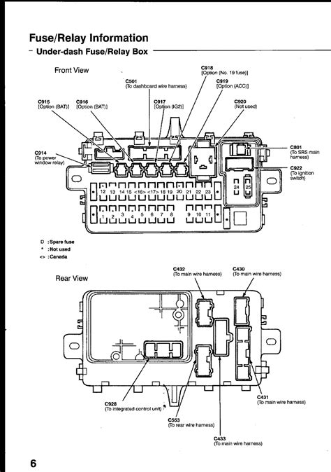 If zero vdc at fuel pump connecter remove jumper at relay connecter pin 1 and pin 7 and ckeck wiring. 1994 Honda Del Sol Fuse Diagram - Wiring Diagram Schema