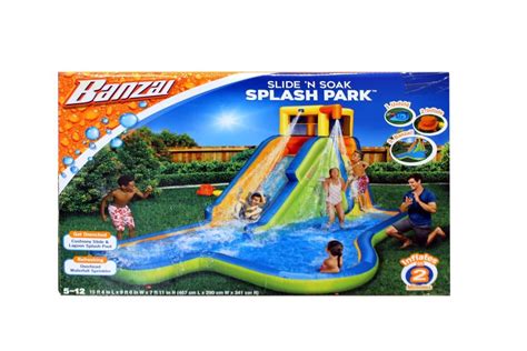 Banzai Inflatable Water Slide And Soak Splash Park Water 40 Off