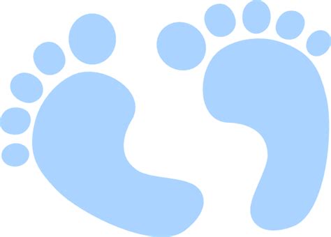 Baby Feet Blue Clip Art At Vector Clip Art Online