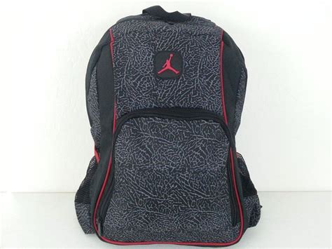 Nwt Nike Air Jordan Jumpman Backpack Blackgrayred Laptop Storage Book
