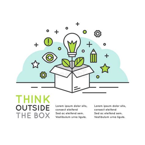 Think Outside The Box Concept Imagination Smart Solution Creativity