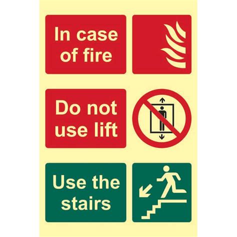 In Case Of Fire Do Not Use Lift Use The Stairs Sign Flexible