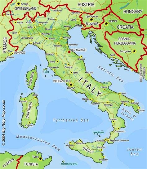 Italy On World Map Surrounding Countries And Location On Europe Map