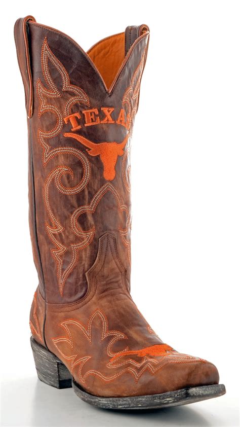 Gameday Boots Mens College Team Texas Longhorns Brass Ut M071 1