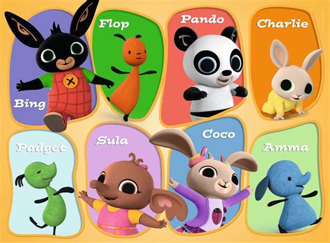 An Image Of The Characters Featured In Bing Bing Bunny Bunny