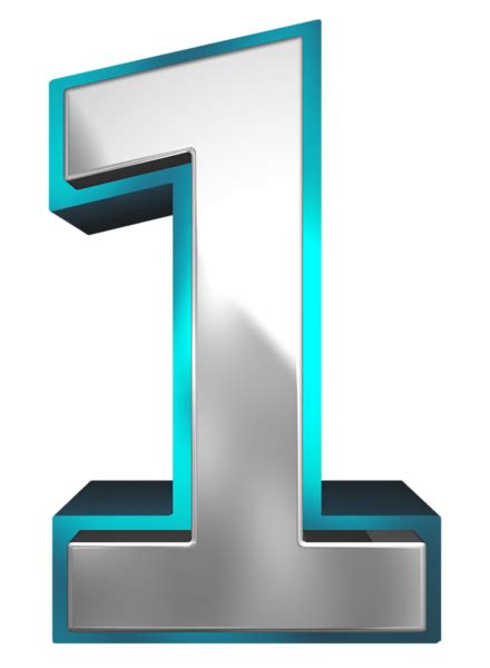 Number 1 3d Transparent Png Number 1 3d Text 3d Numbe