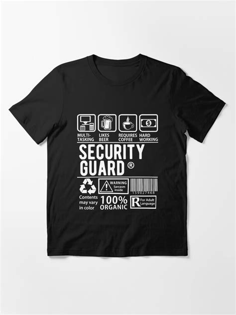 Funny Security Guard Shirt Multytasking Security Guard T Shirt For