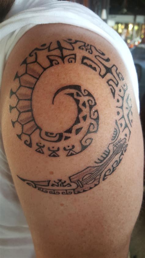 My First Tattoo By An Artist In Moorea French Polynesia Tattoo