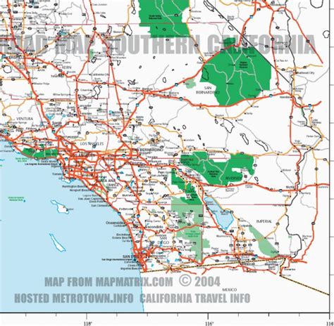 Map Of California Tourist Attractions Road Map Of Southern Southern