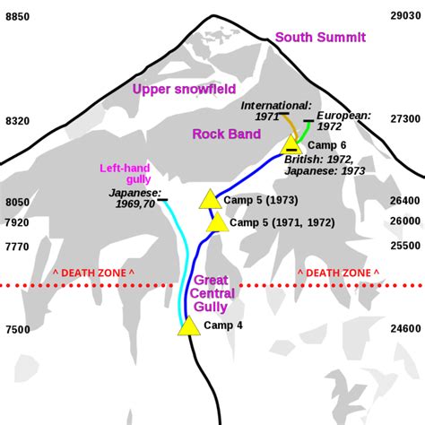 Map Of Dead Bodies On Mount Everest