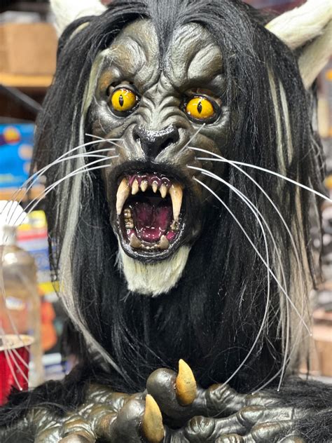 Michael Jackson Replica Thriller Werecat Mask Or Display With Hands Etsy