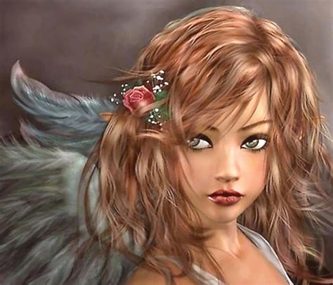 Angel Series1 Angel With Flowers In Her Hair Hair Flowers Seeries Angel Hd Wallpaper Peakpx