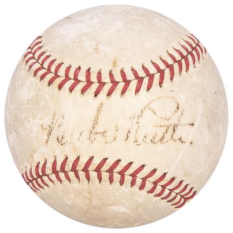 Lot Detail Babe Ruth Single Signed Baseball Psa Dna