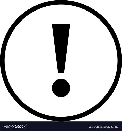 Black Circle Exclamation Mark Icon Warning Sign Vector Image