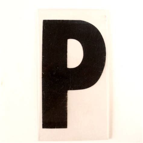 Vintage Industrial Marquee Sign Letter P Black On Clear Thick Acryl